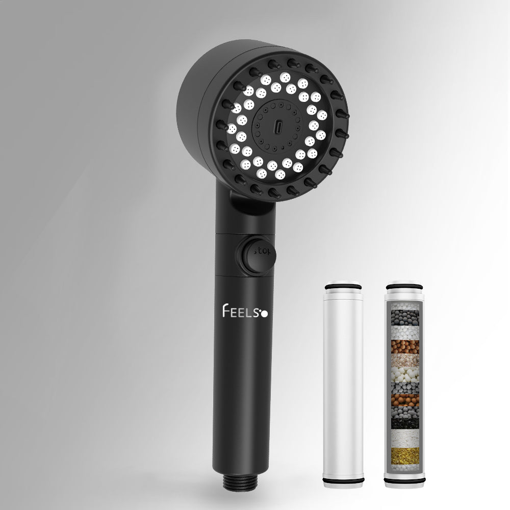 New Upgrade FEELSO DY5 Massage Handheld Filter Showerhead